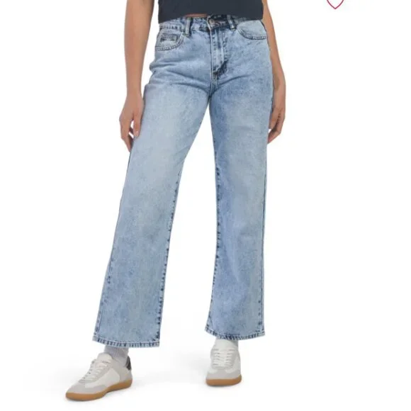 NEW  FLYING ANGEL womens High Rise Jeans light wash 253 - Picture 5 of 6